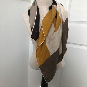 Vintage B Mantero Geometric Patterned Silk Scarf